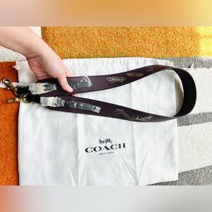 Coach leather crossbody strap